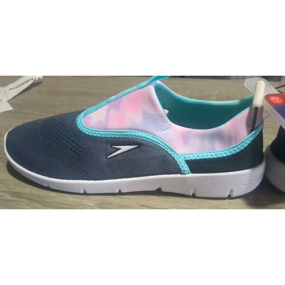 NEW ~ ADULT Large (9-10) ~ Speedo Water Shoes ~GRAY PINK TURQUOISE Beautiful! - Picture 11 of 13